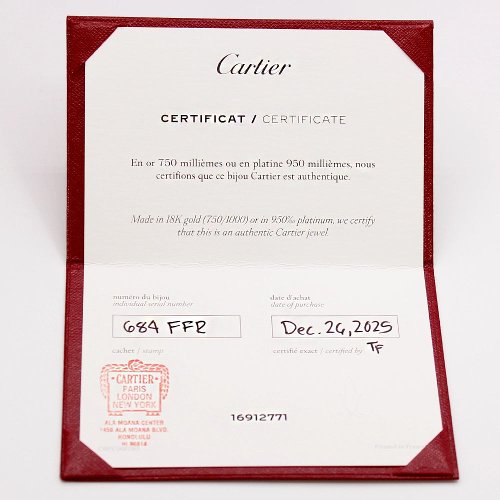 Cartier Juste Un Clou 18K Rose Gold Bracelet with Box & Docs SIZE 16