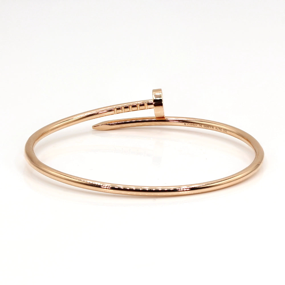 Cartier Juste Un Clou 18K Rose Gold Bracelet with Box & Docs SIZE 16