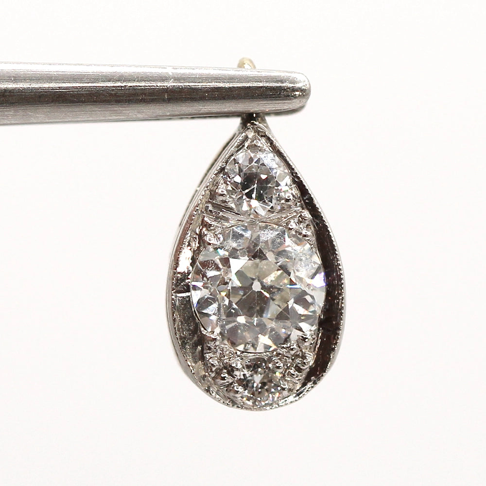 Antique Old European Cut VS Diamond Pendant in 12K Yellow Gold