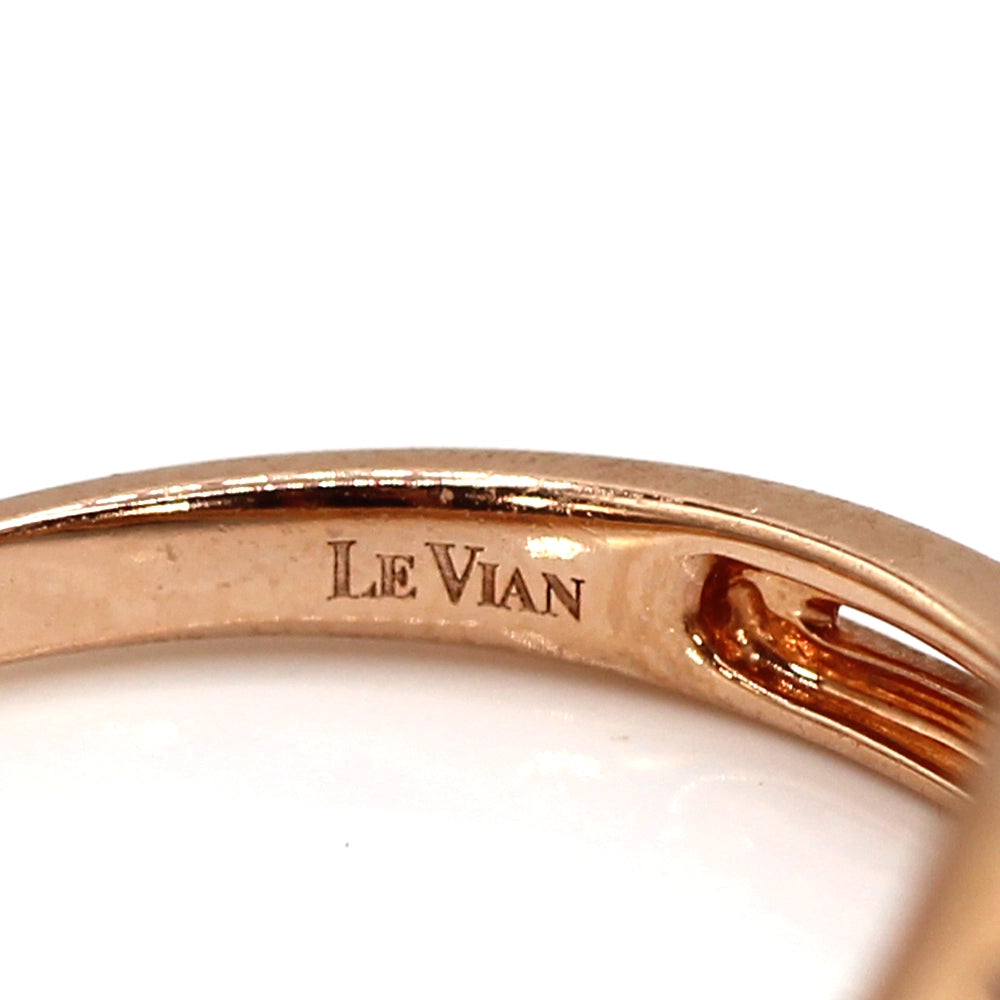 Le Vian Chocolate and White Diamond Ring in 14K Rose Gold SIZE 8.5