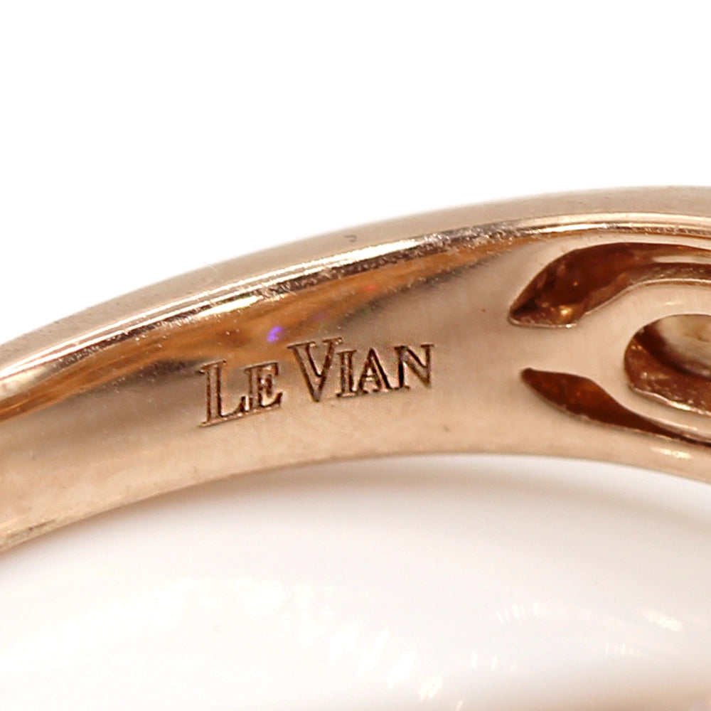 Le Vian Champagne and White Diamond Ring in 14K Rose Gold SIZE 6.5