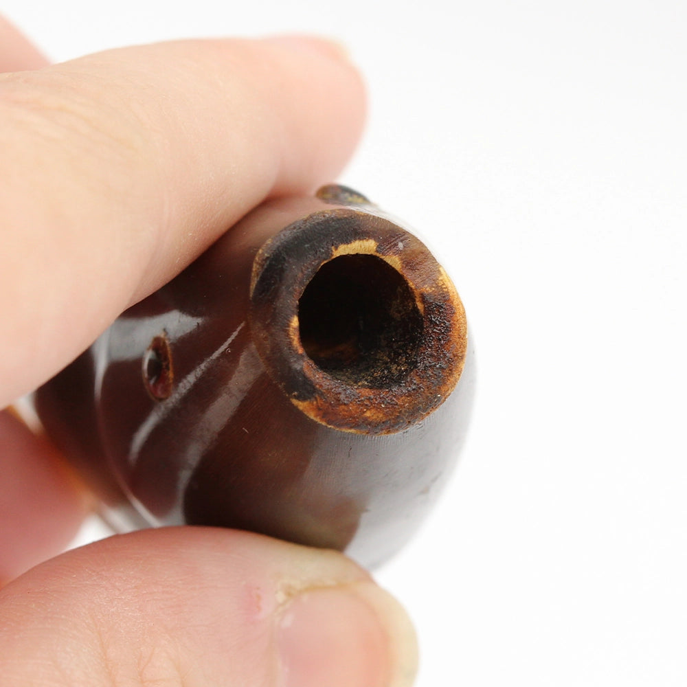 Antique Fish Cigarette Holder in Carved Horn