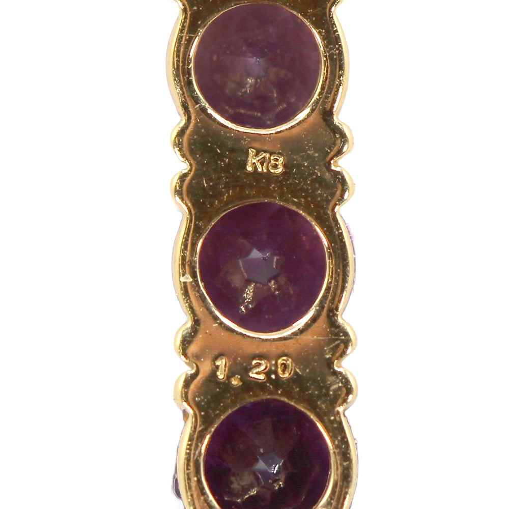 Ombre Amethyst Pendant and Adjustable Chain in 18K Yellow Gold