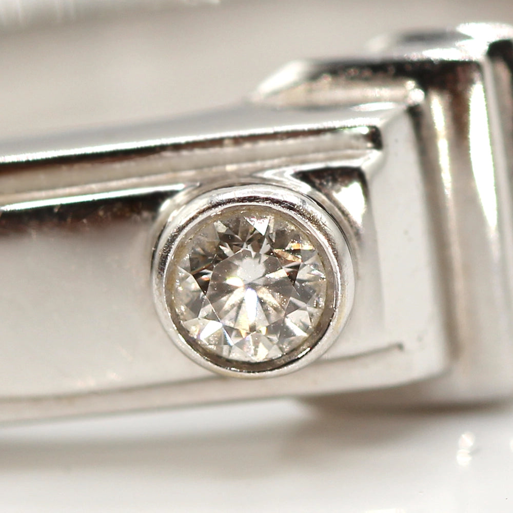 18K White Gold Art Deco Style Ring with VS Diamond Size 8.5