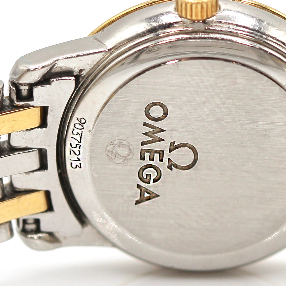 Vintage Omega De Ville Prestige Ladies Watch 22mm with Diamond Bezel and Original Pouch