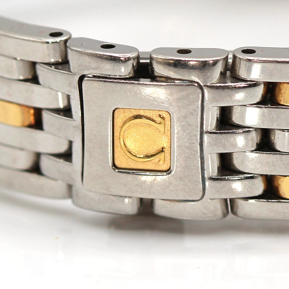 Vintage Omega De Ville Prestige Ladies Watch 22mm with Diamond Bezel and Original Pouch