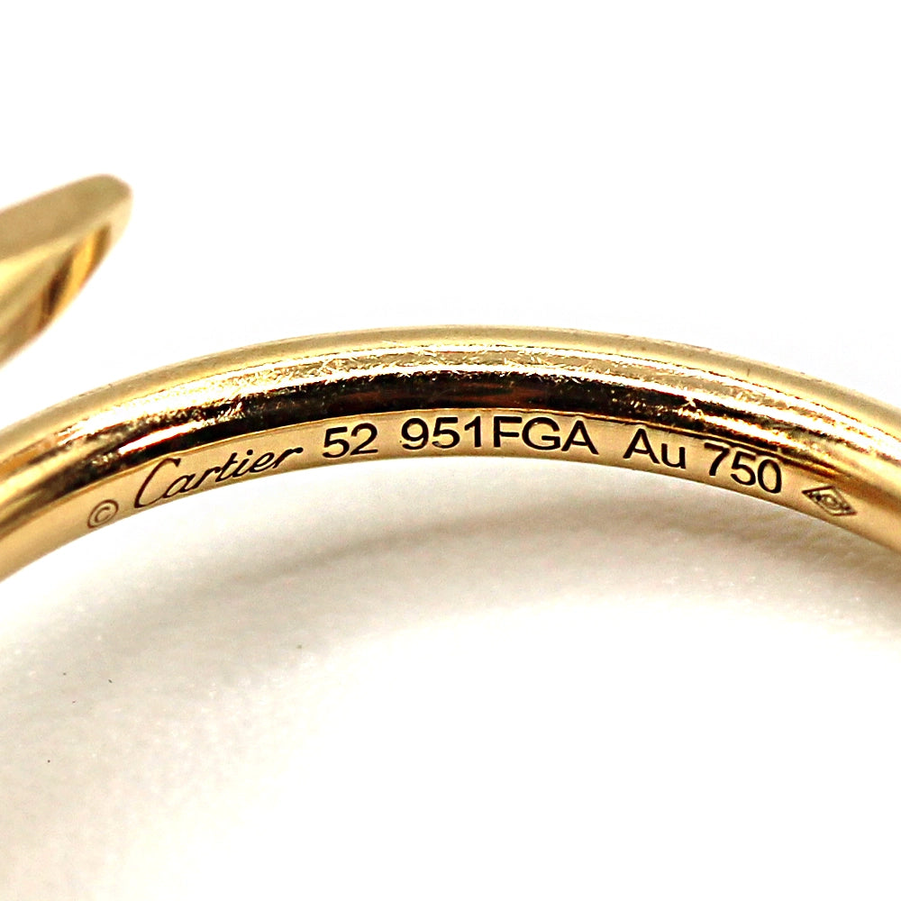 Cartier 18K Yellow Gold Juste Un Clou Ring Size 52 with Docs and Box