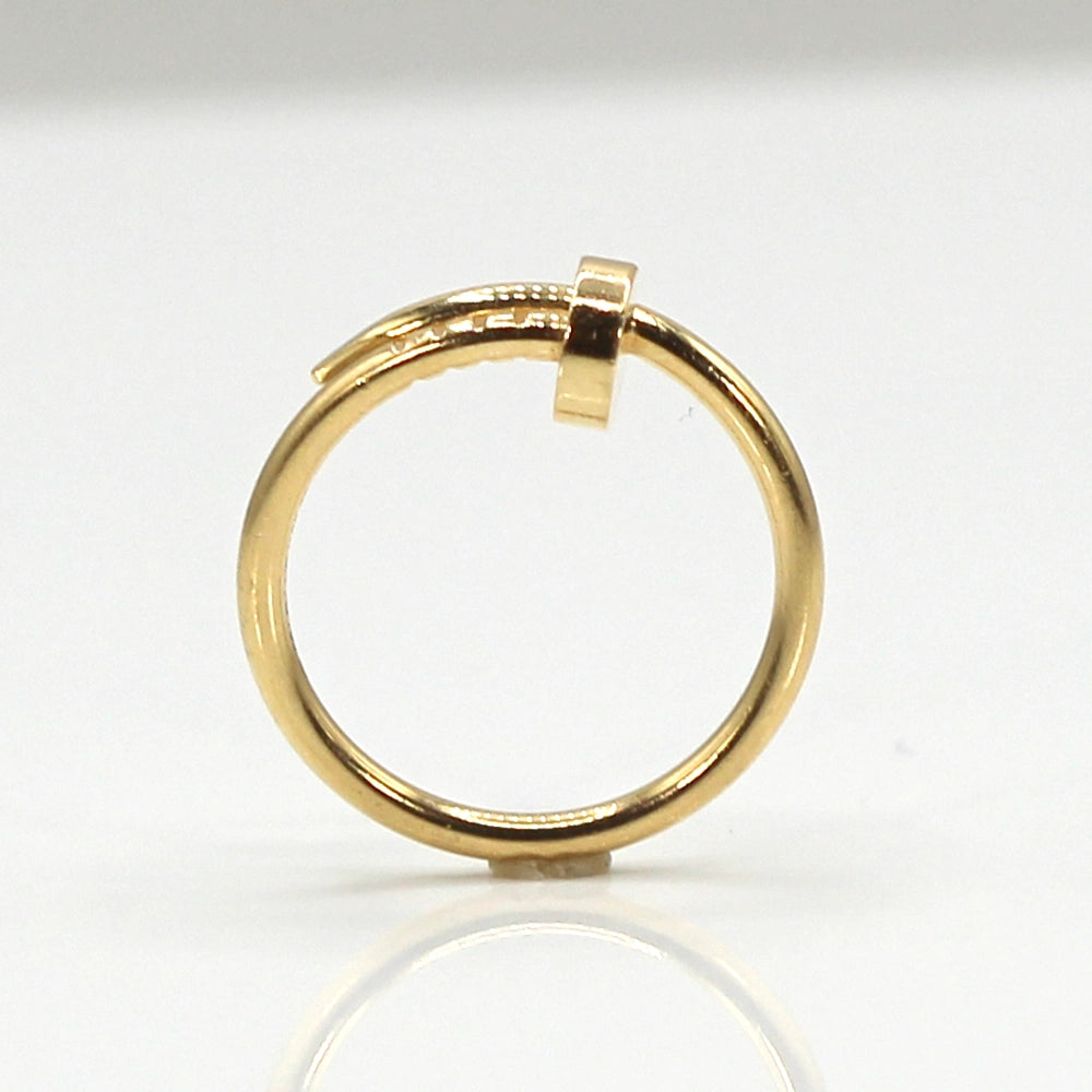 Cartier 18K Yellow Gold Juste Un Clou Ring Size 52 with Docs and Box