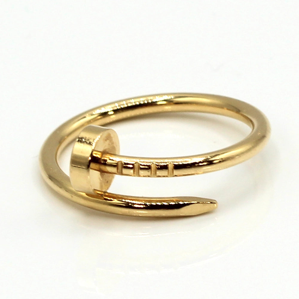Cartier 18K Yellow Gold Juste Un Clou Ring Size 52 with Docs and Box