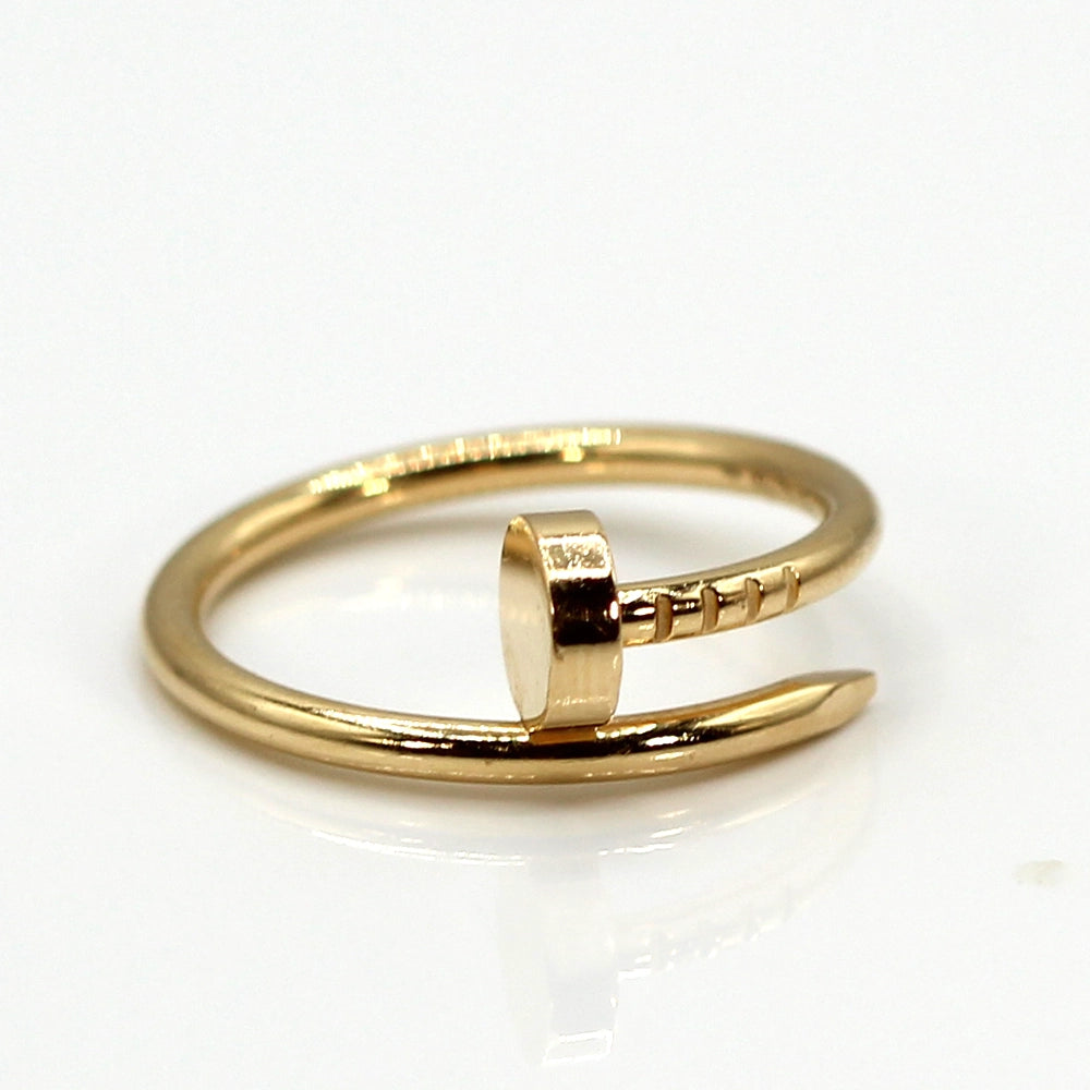 Cartier 18K Yellow Gold Juste Un Clou Ring Size 52 with Docs and Box