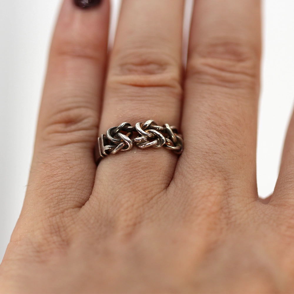 Sterling Silver Celtic Knot ‘Sailor’s Knot’ Ring SIZE 5.5