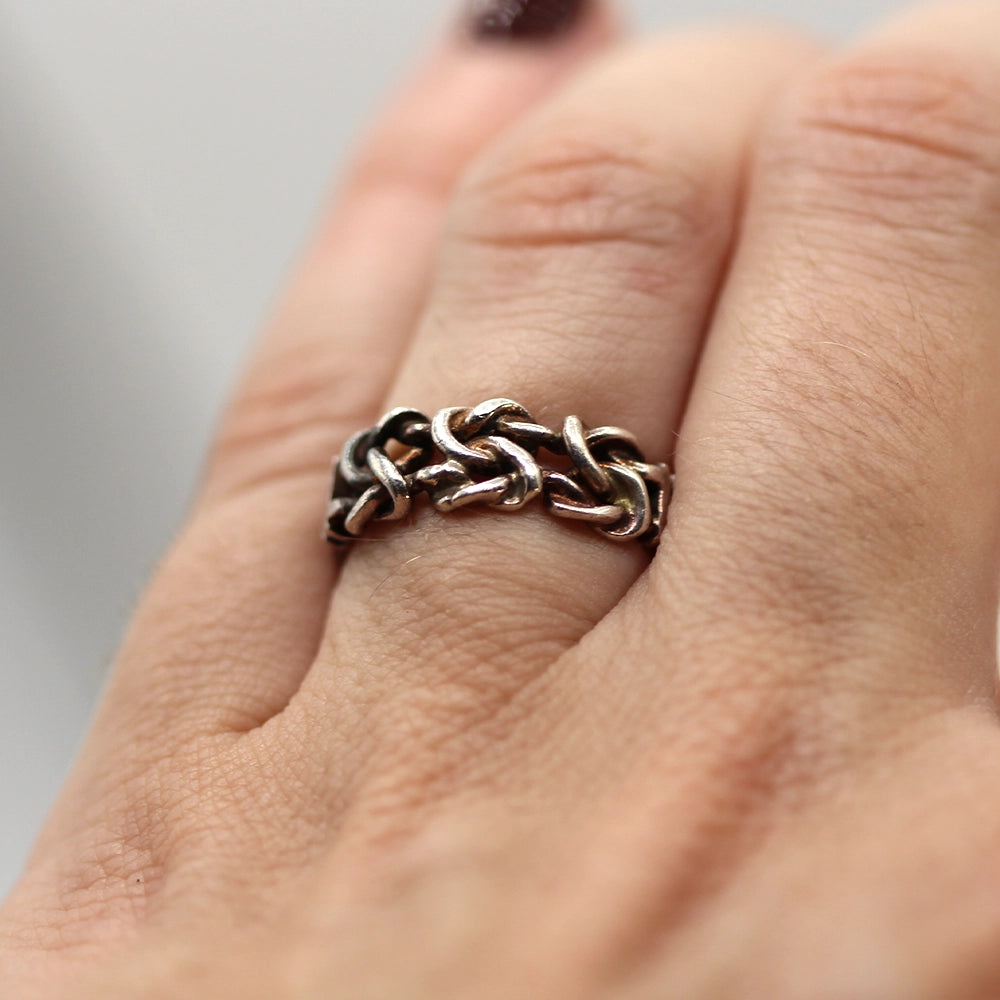 Sterling Silver Celtic Knot ‘Sailor’s Knot’ Ring SIZE 5.5