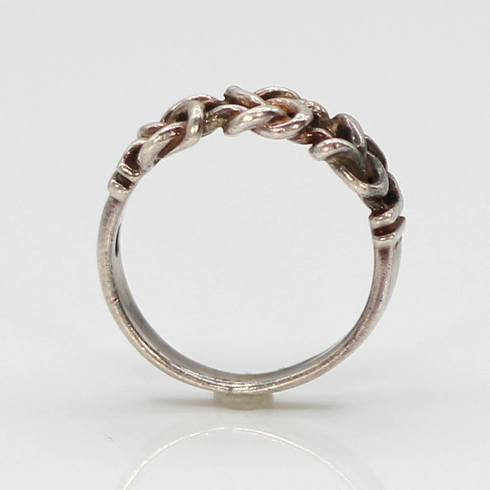 Sterling Silver Celtic Knot ‘Sailor’s Knot’ Ring SIZE 5.5