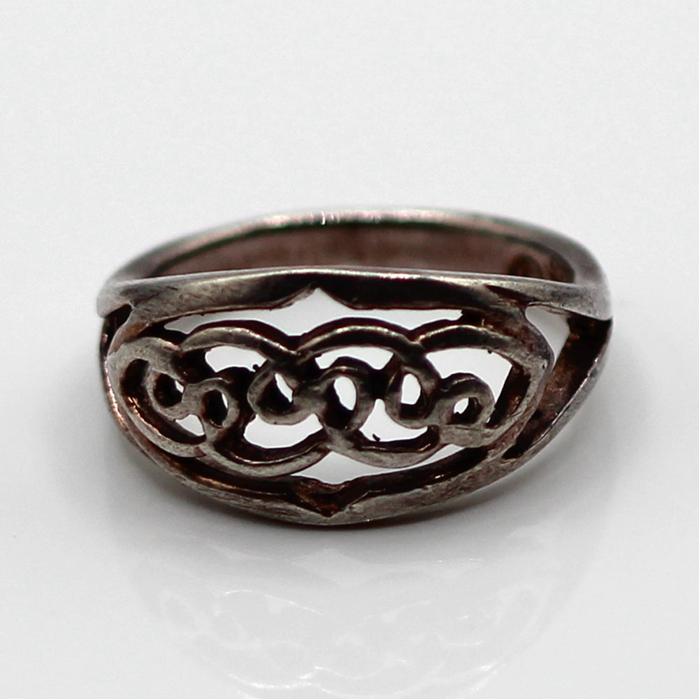 Sterling Silver Celtic Knot ‘Swirl’ Ring SIZE 7