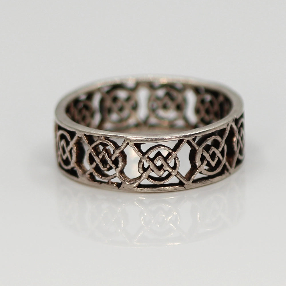 Sterling Silver Celtic Knot ‘Solomon’s Circle’ Ring SIZE 12.5