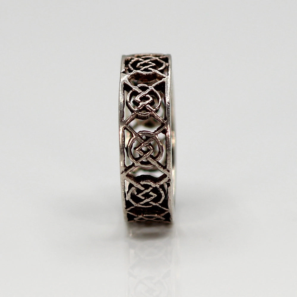 Sterling Silver Celtic Knot ‘Solomon’s Circle’ Ring SIZE 12.5