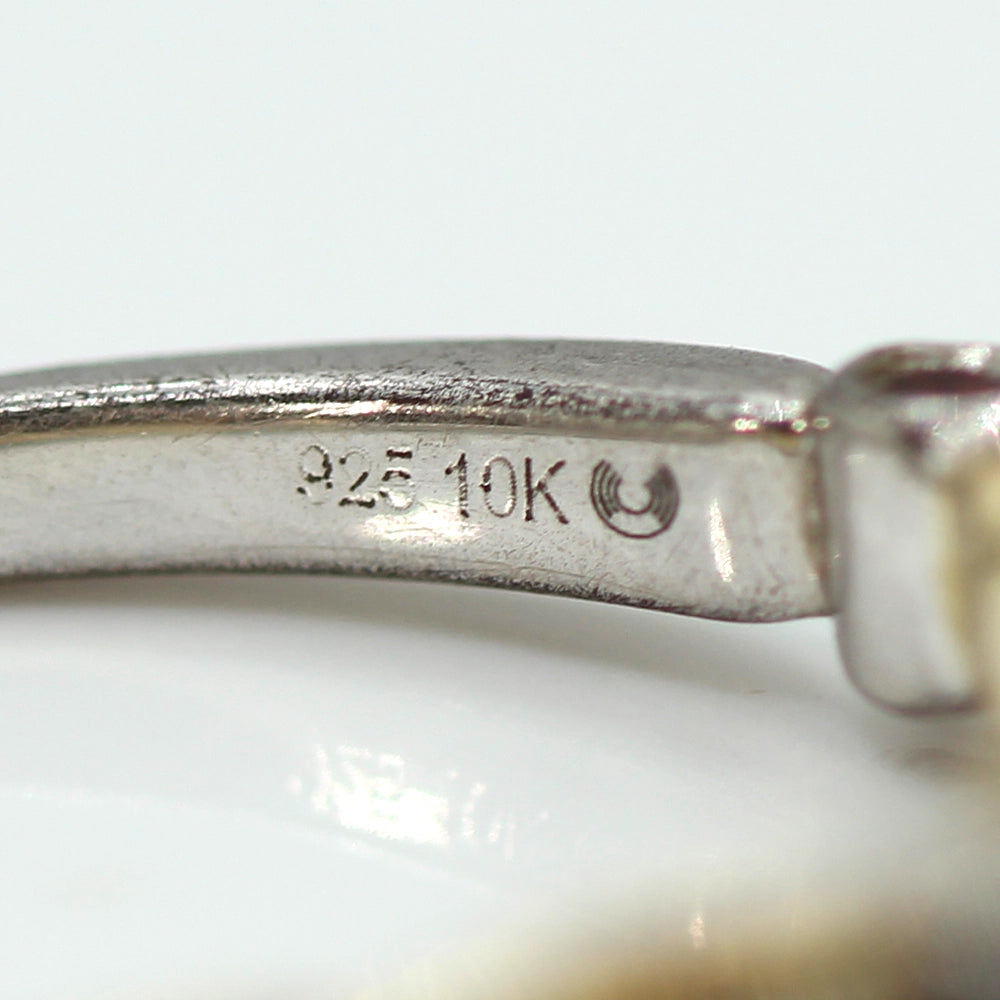 Disney Enchanted Villains Evil Queen Red Garnet and Diamond Multi Toned Ring SIZE 6.75