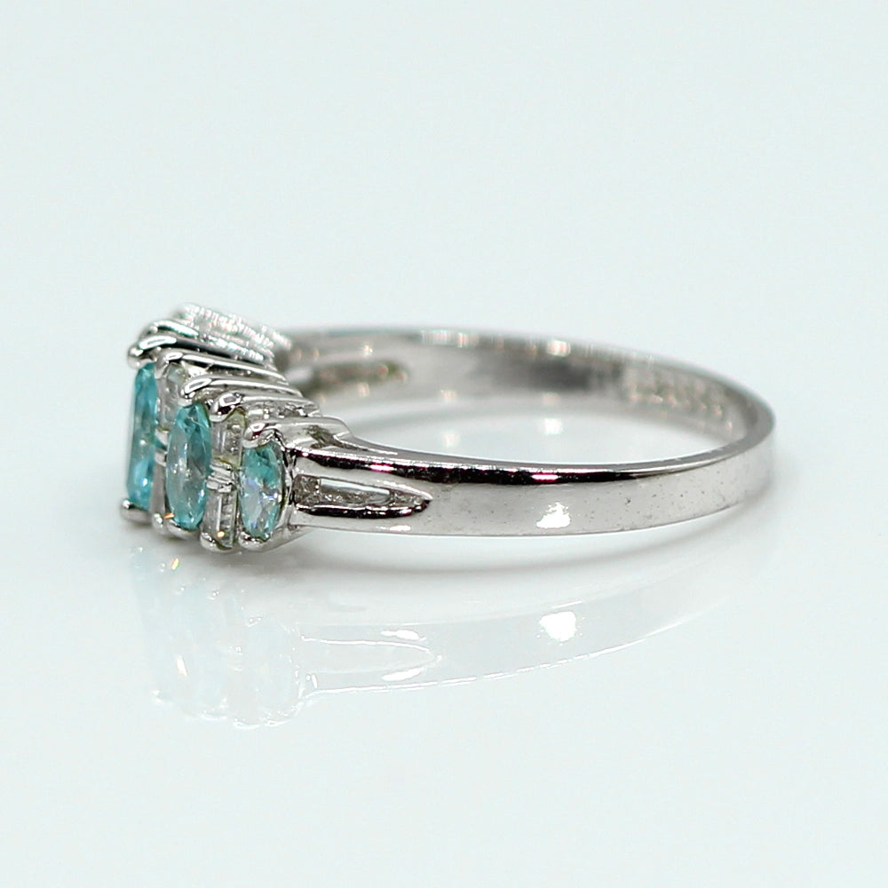 Blue and White CZ Ring SIZE 7