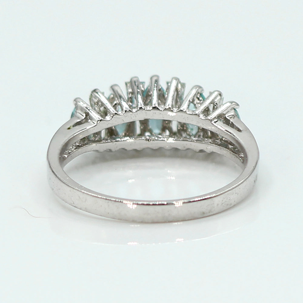 Blue and White CZ Ring SIZE 7