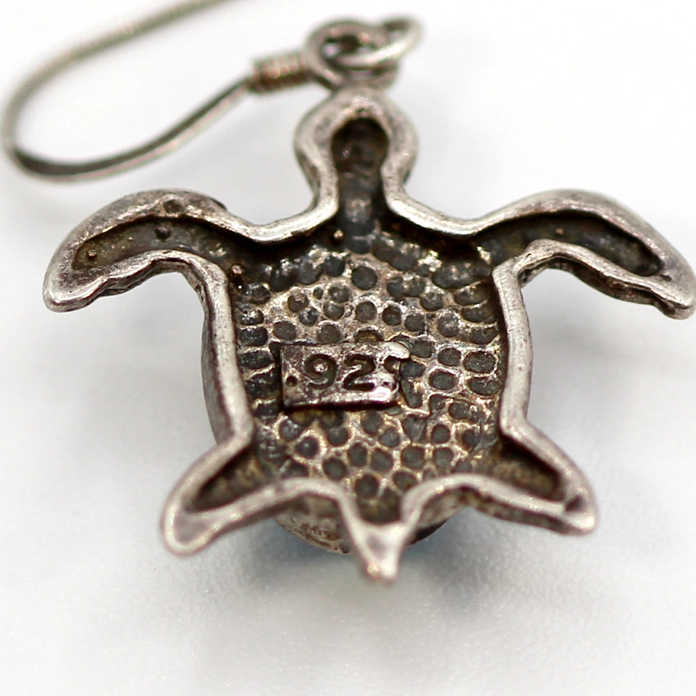 Sterling Silver and Opal Turtle Earrings