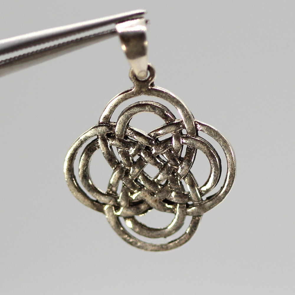 Sterling Silver Celtic Knot ‘Quadruple Loop’ Pendant