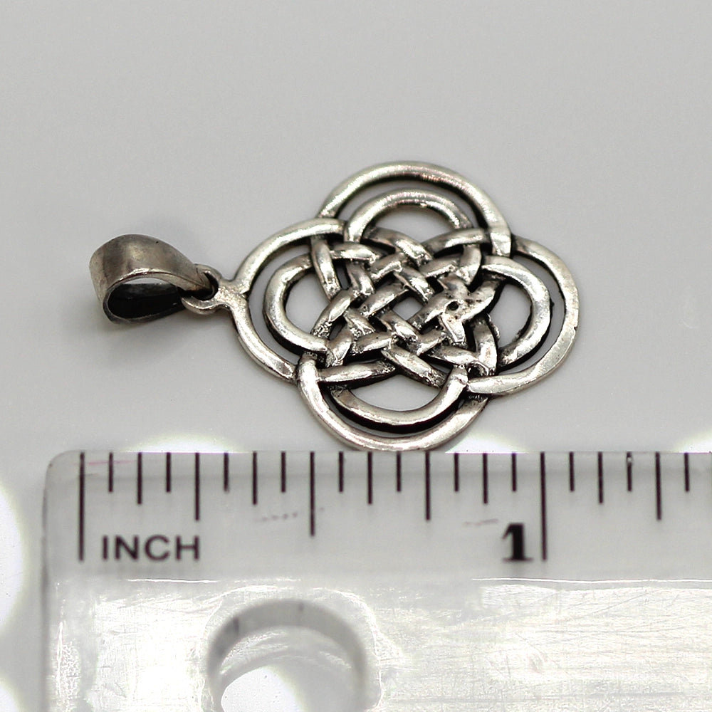 Sterling Silver Celtic Knot ‘Quadruple Loop’ Pendant