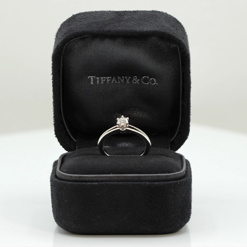 Tiffany & Co Platinum Solitaire Diamond Ring SIZE 4.5