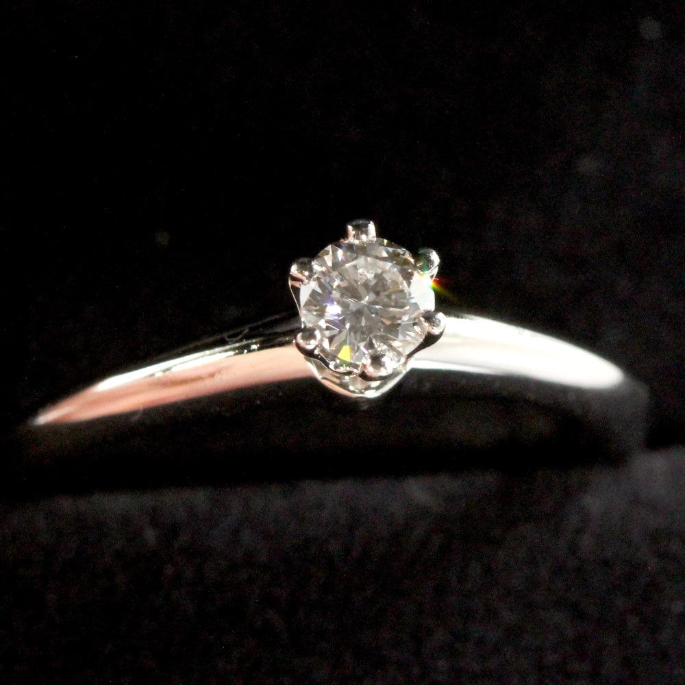 Tiffany & Co Platinum Solitaire Diamond Ring SIZE 4.5