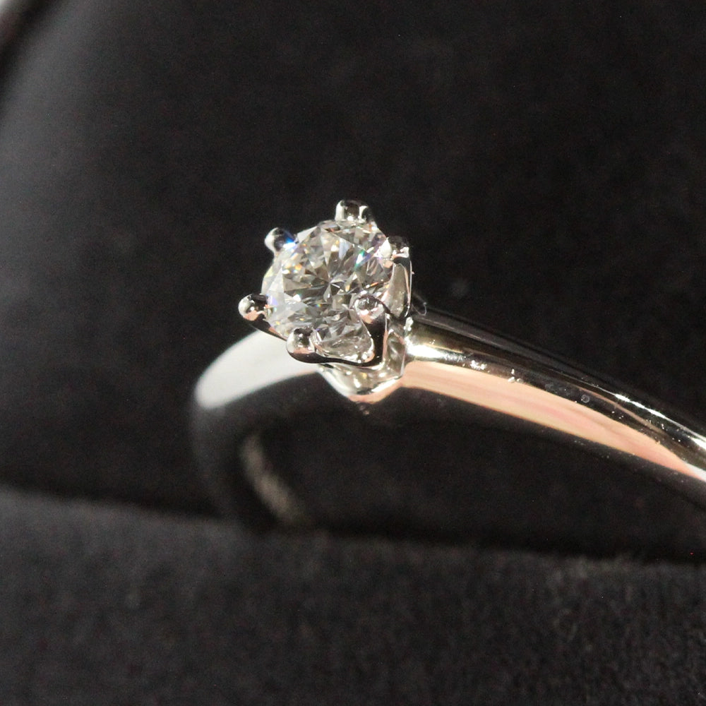 Tiffany & Co Platinum Solitaire Diamond Ring SIZE 4.5