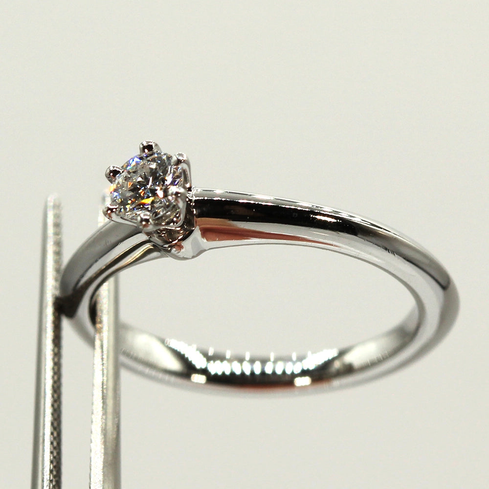 Tiffany & Co Platinum Solitaire Diamond Ring SIZE 4.5