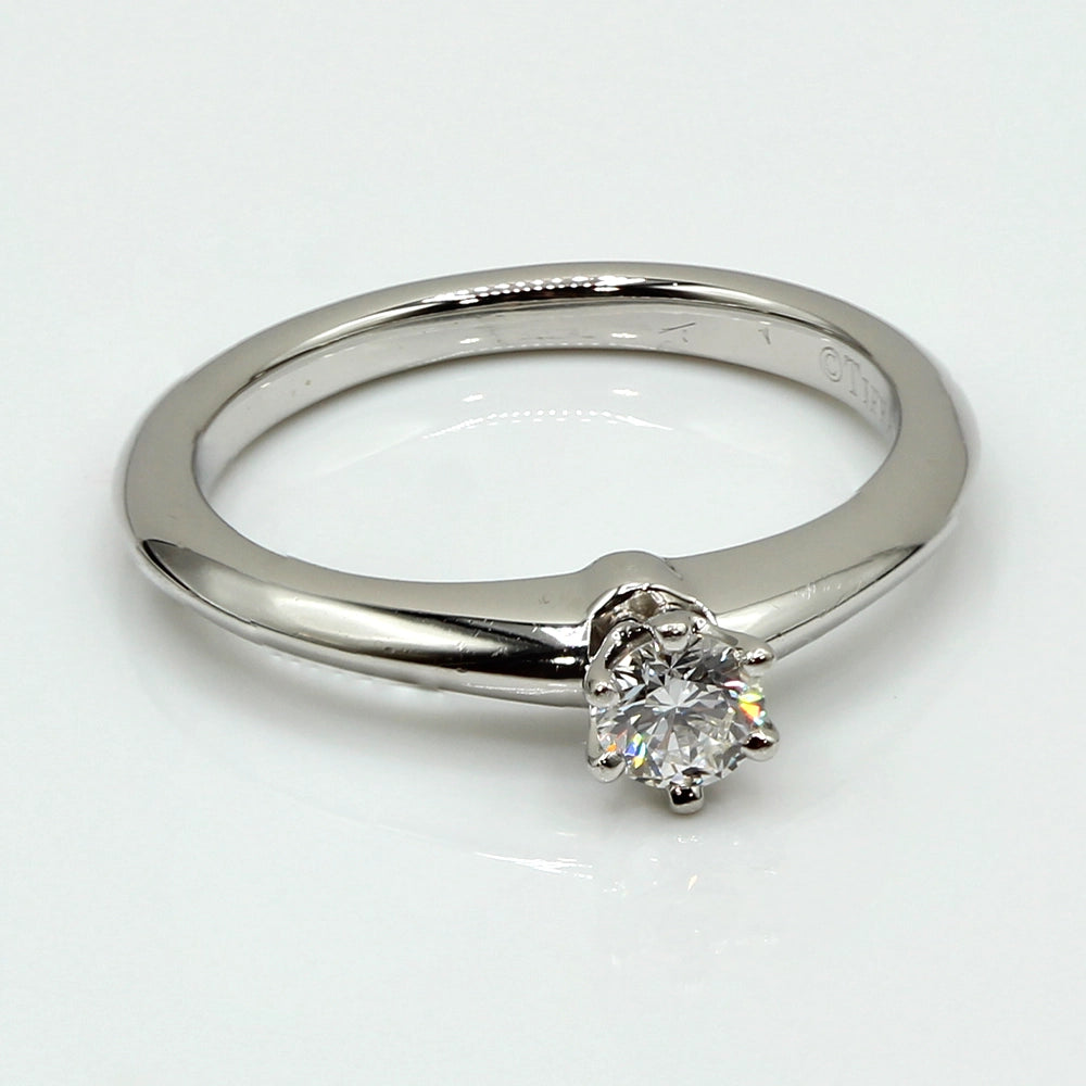 Tiffany & Co Platinum Solitaire Diamond Ring SIZE 4.5