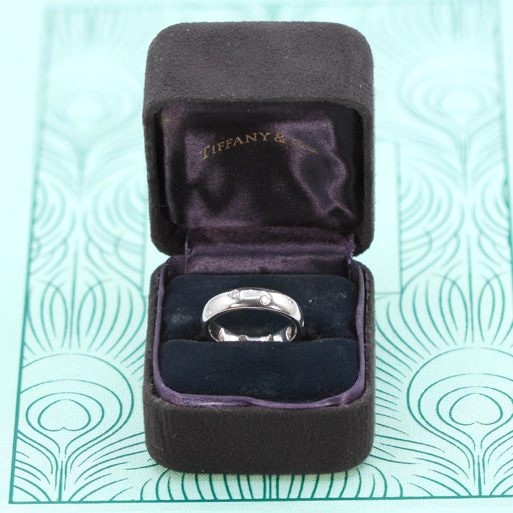 Tiffany and Co Platinum and Diamond Etoile Ring SIZE 6 with Box