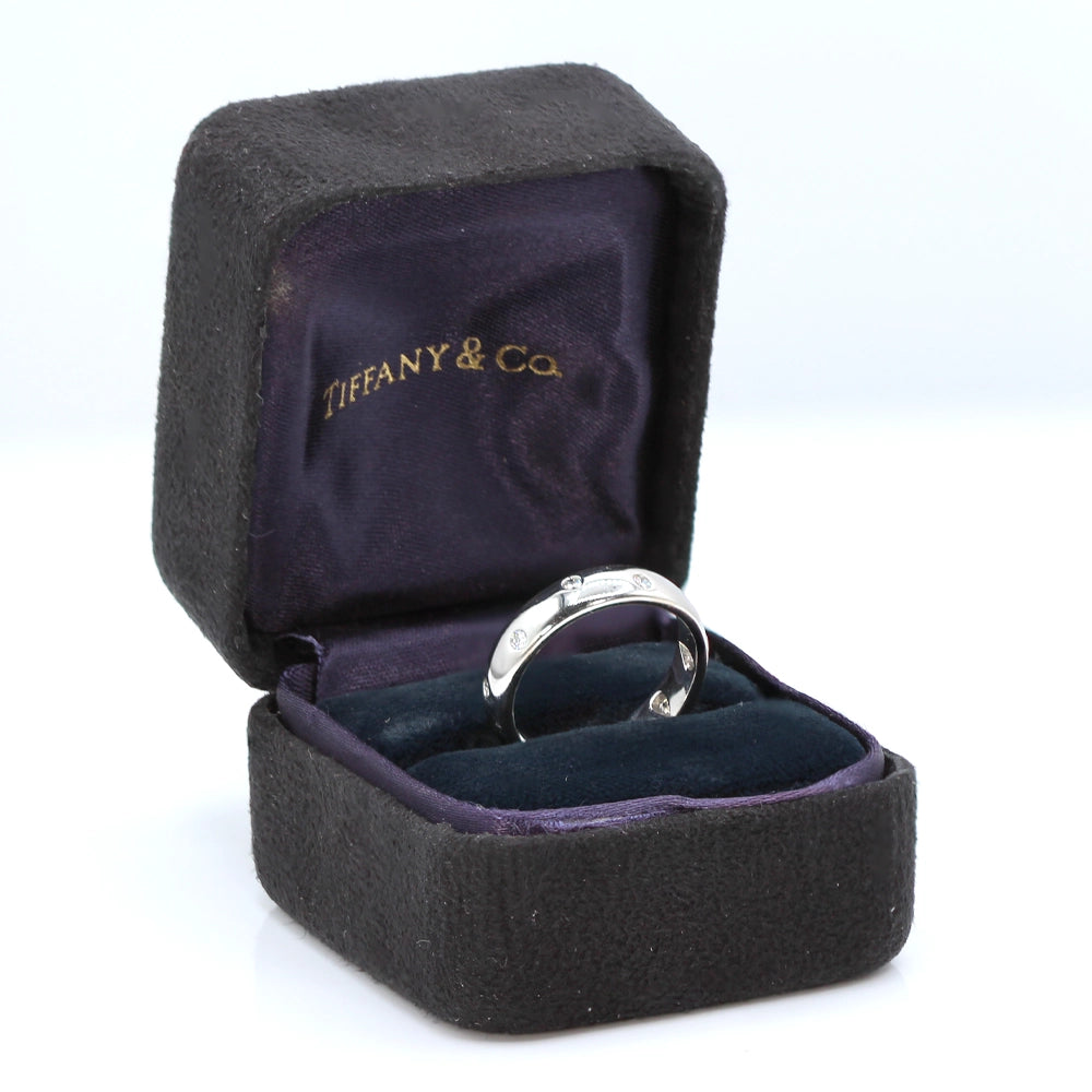 Tiffany and Co Platinum and Diamond Etoile Ring SIZE 6 with Box