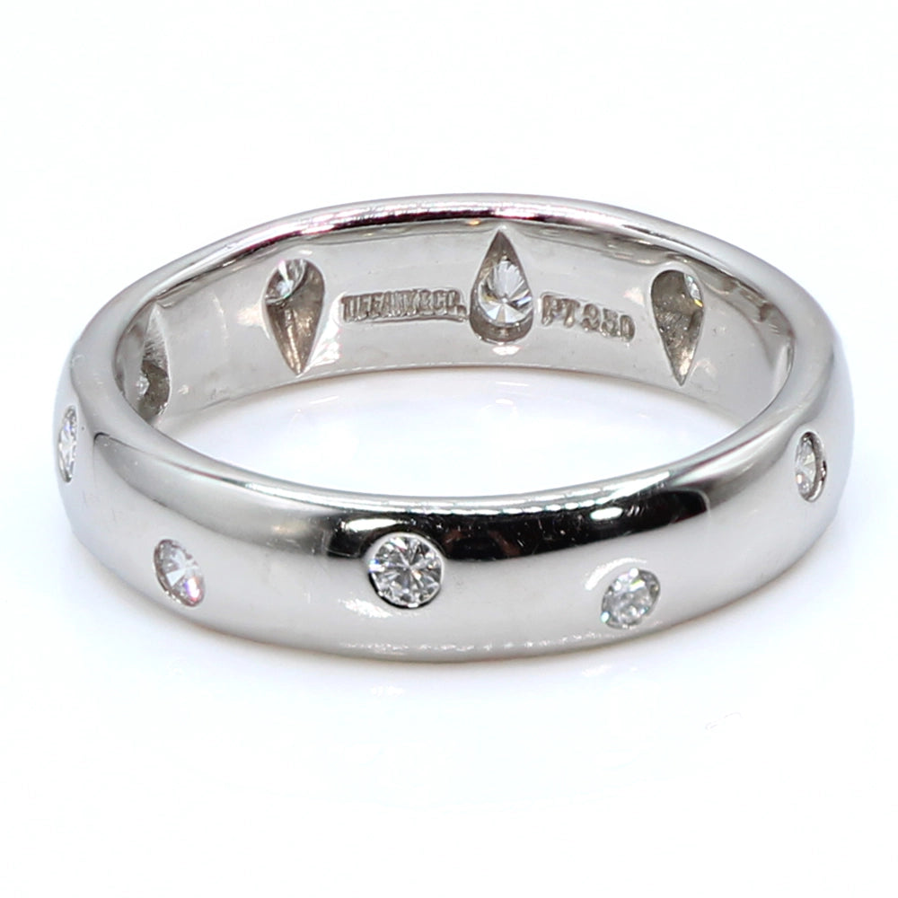 Tiffany and Co Platinum and Diamond Etoile Ring SIZE 6 with Box