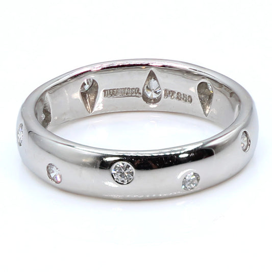 Tiffany and Co Platinum and Diamond Etoile Ring SIZE 6 with Box