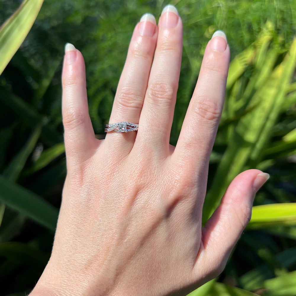 Platinum and VVS2 Diamond Engagement Ring Wedding Set with GIA Report SIZE 6