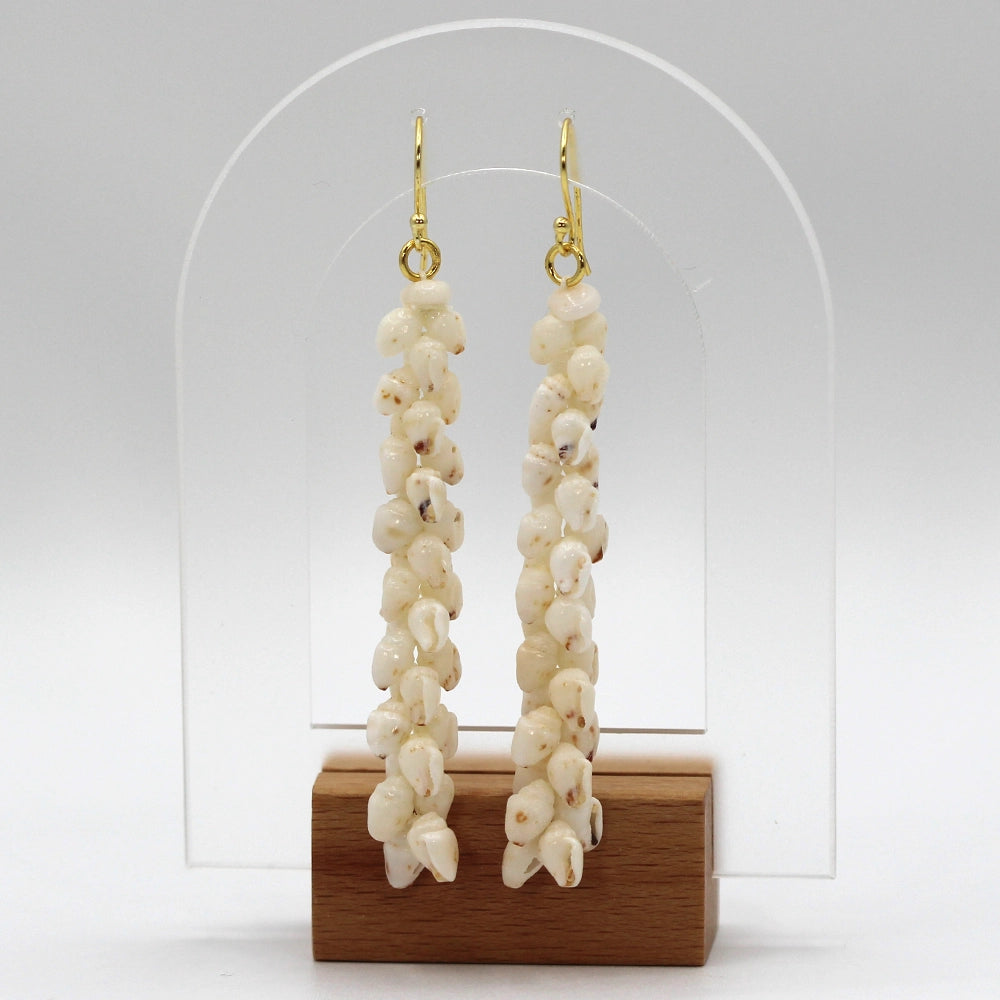 Ni’ihau Shell Double Length Pikake Earrings