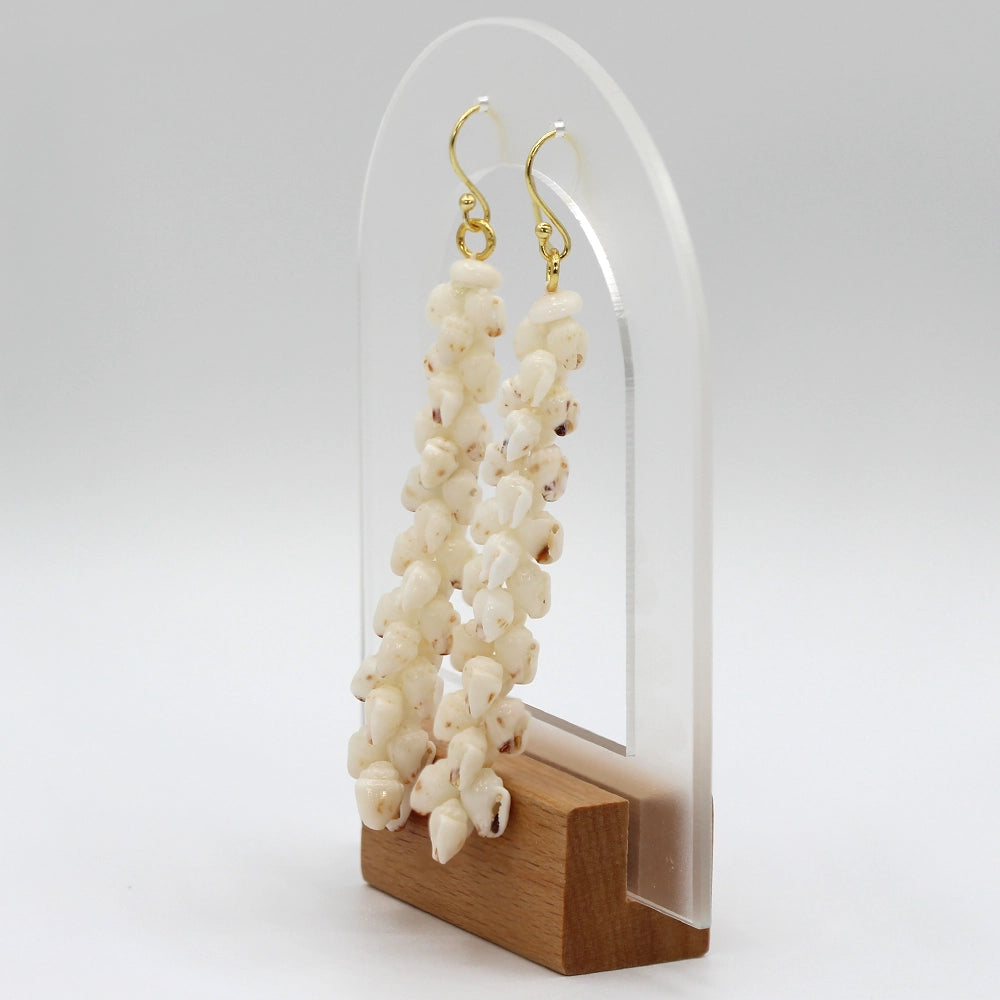 Ni’ihau Shell Double Length Pikake Earrings