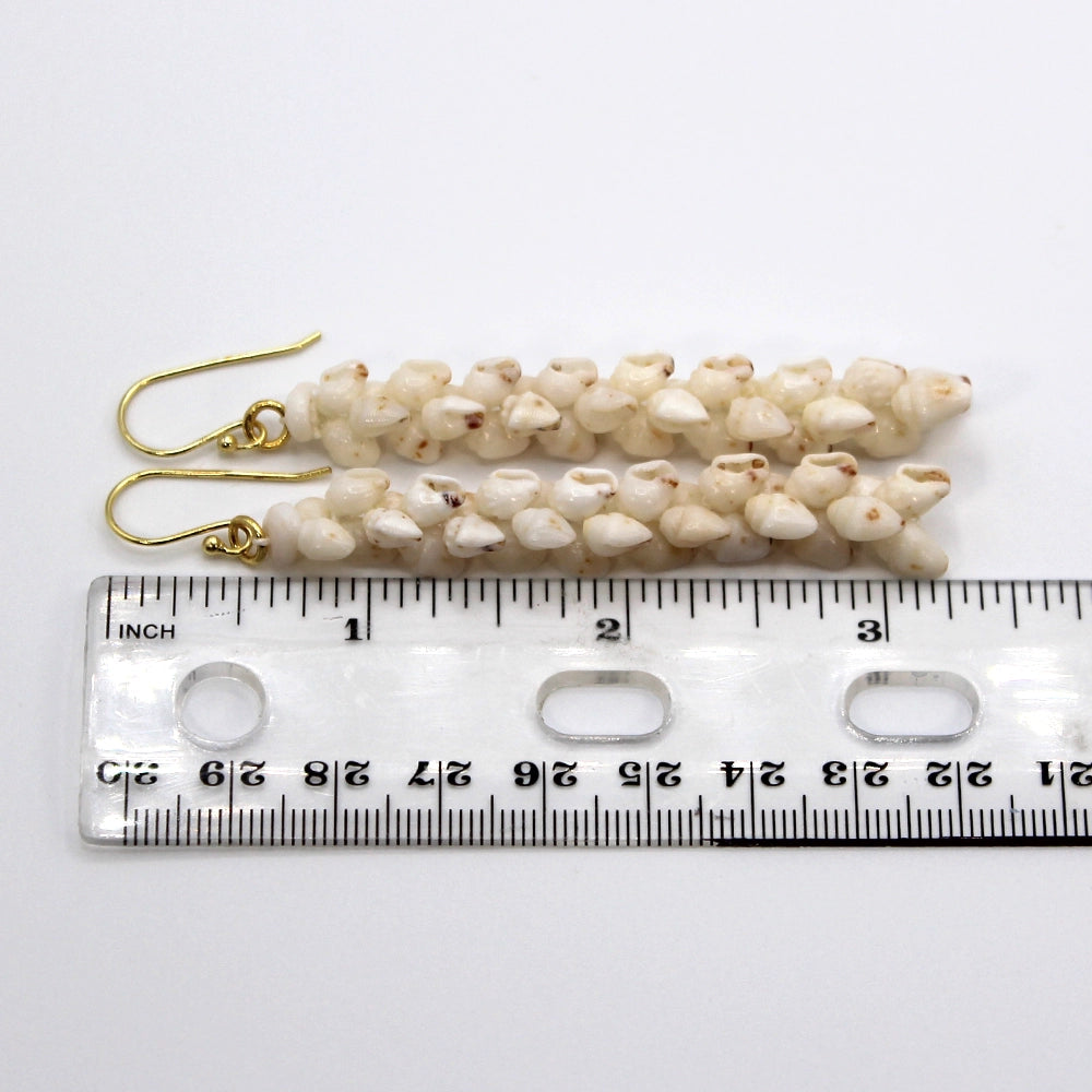 Ni’ihau Shell Double Length Pikake Earrings