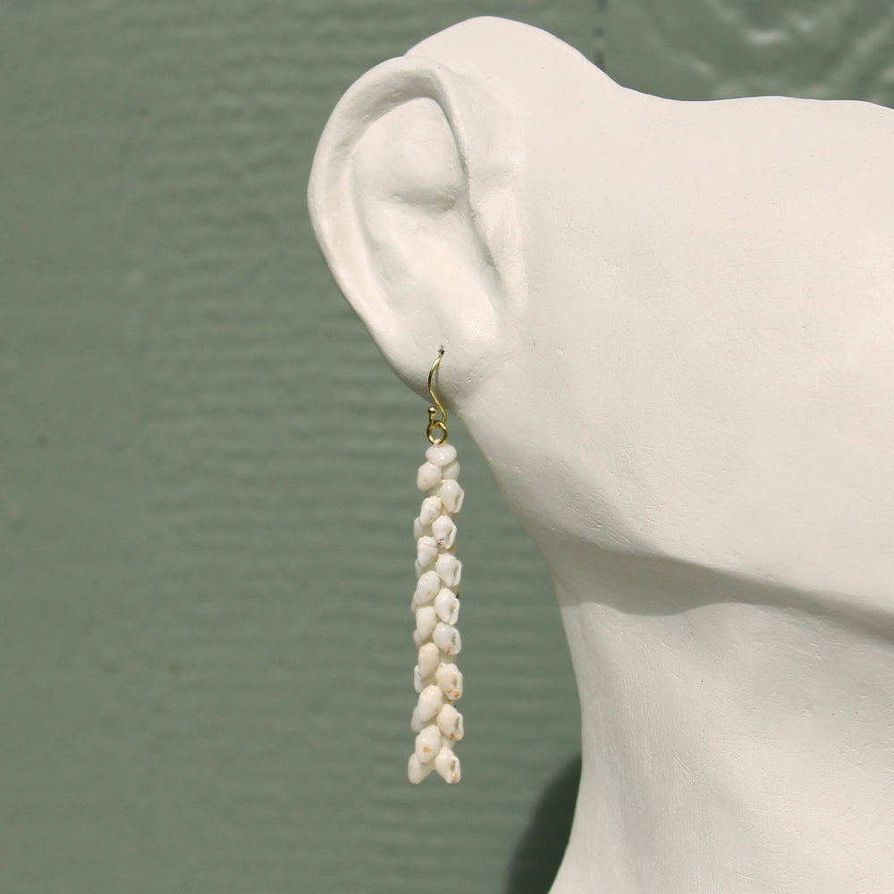 Ni’ihau Shell Double Length Pikake Earrings