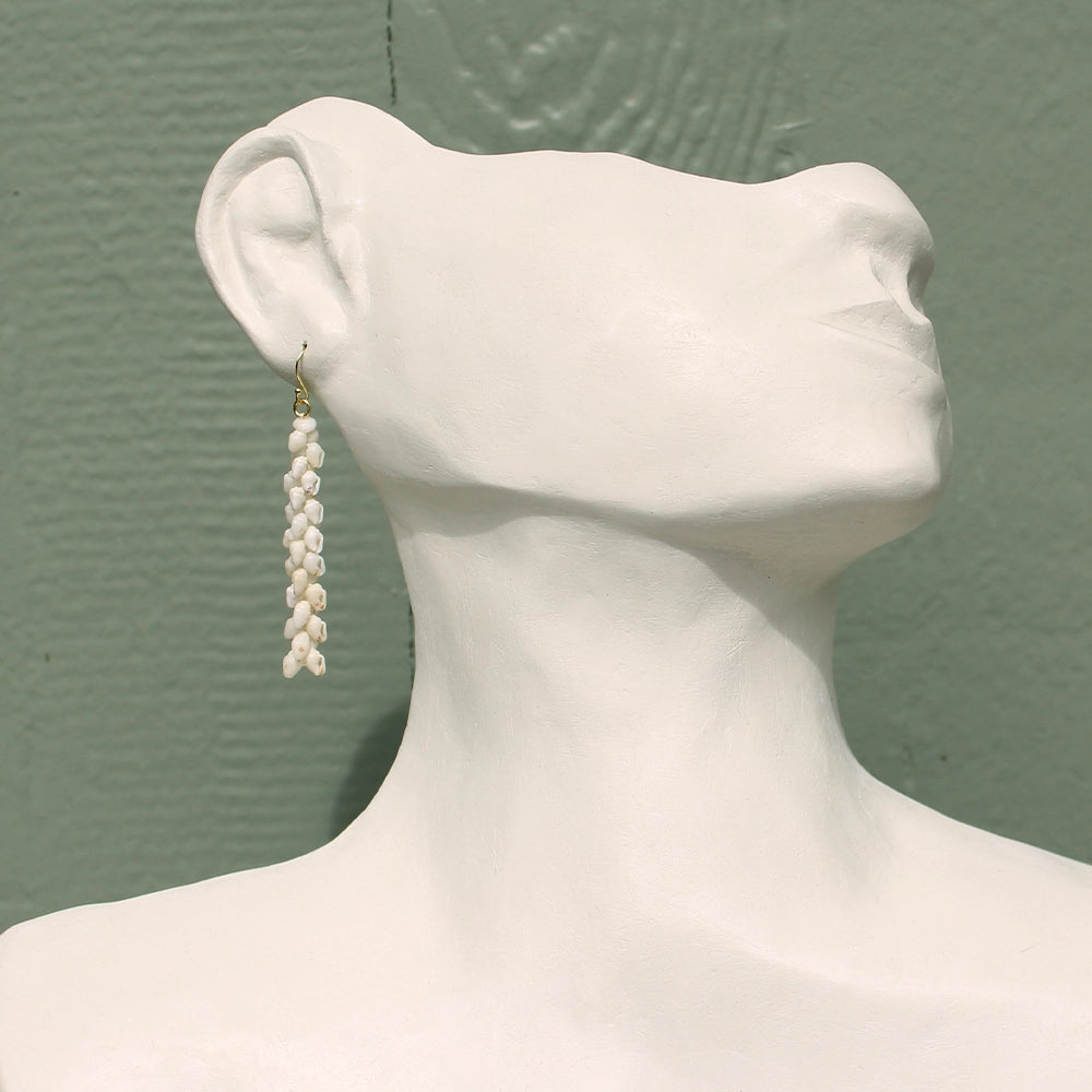 Ni’ihau Shell Double Length Pikake Earrings