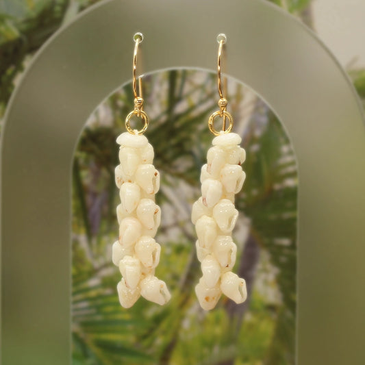 Ni’ihau Shell Pikake Momi Earrings