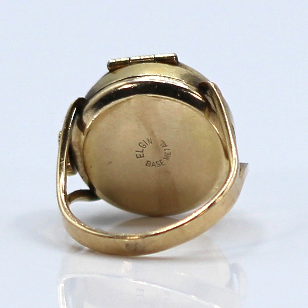 Vintage Elgin 10K Yellow Gold Watch and Cameo Ring SIZE 6