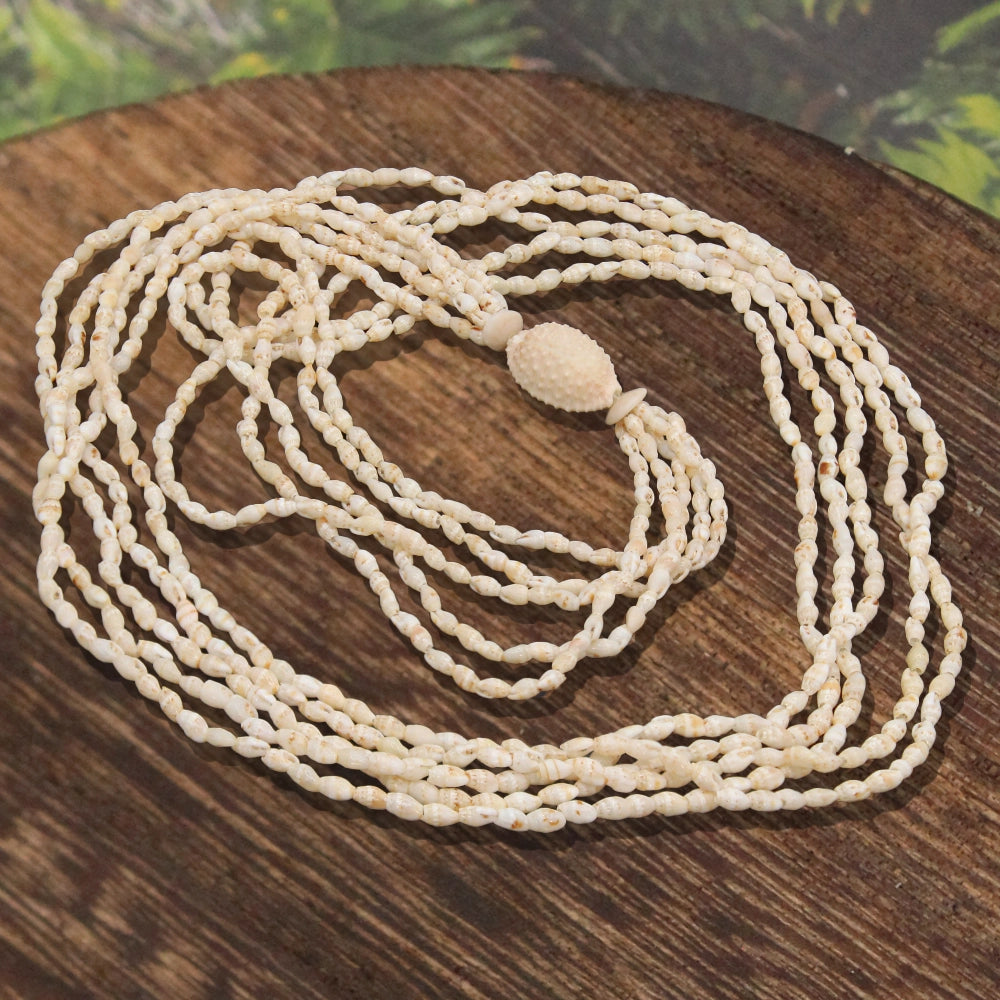 Ni’ihau Shell 5 Strand Mauna Loa Laiki Lei