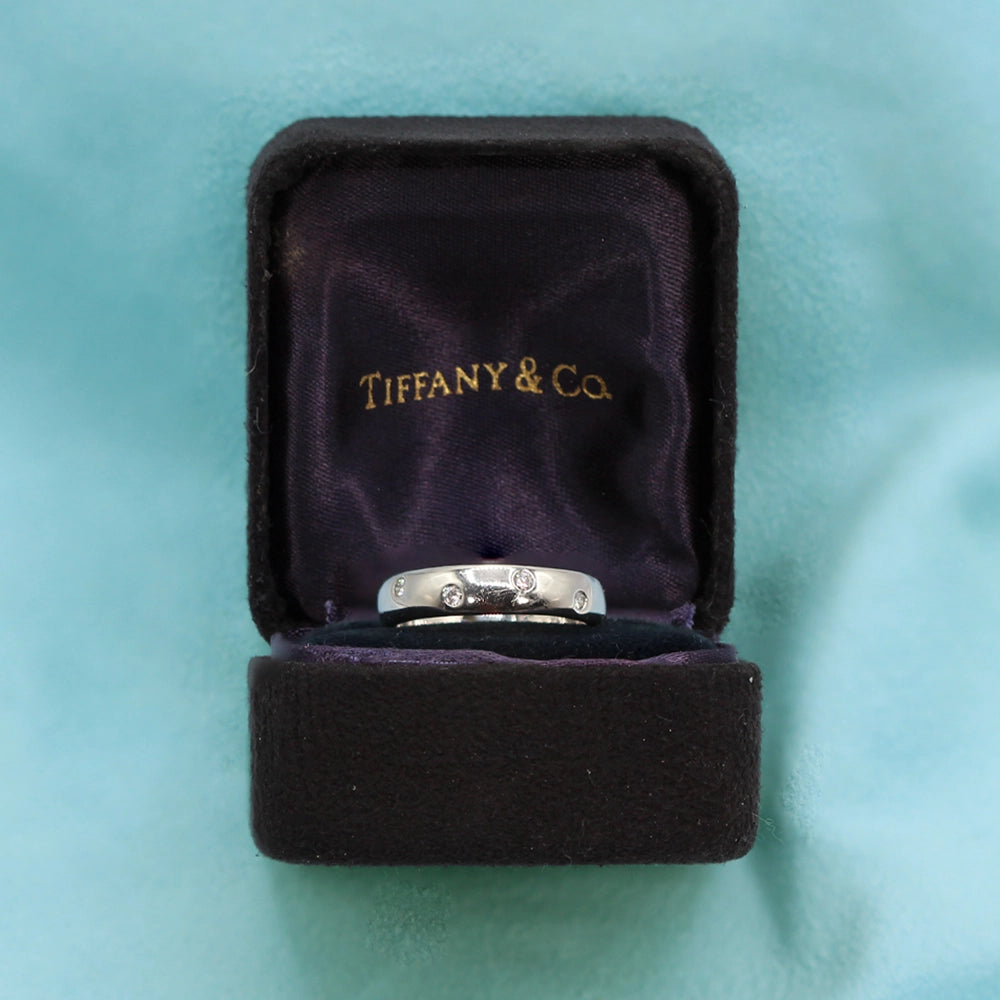 Tiffany and Co Platinum and Diamond Etoile Ring SIZE 6 with Box