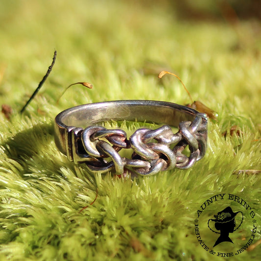 Sterling Silver Celtic Knot ‘Sailor’s Knot’ Ring SIZE 5.5